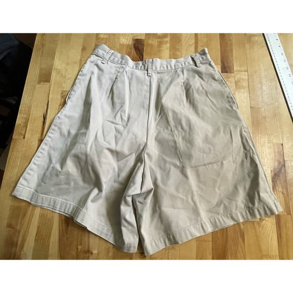 Ralp Lauren Sport Shorts Beige Wide Leg Flare Pony Logo Womens sz 12 EUC - Picture 2 of 11